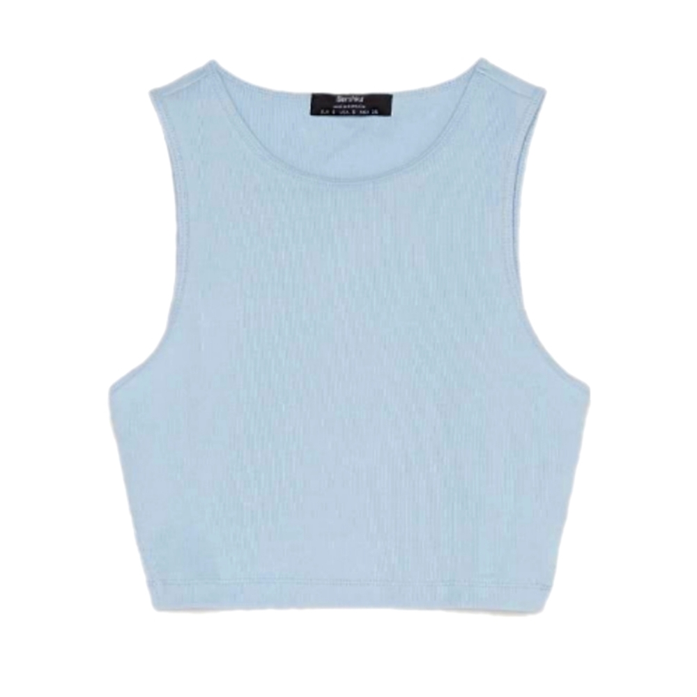 Blue crop top